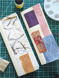 pamphlet stitch, before cutting