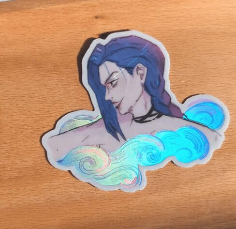 jinx holographic sticker