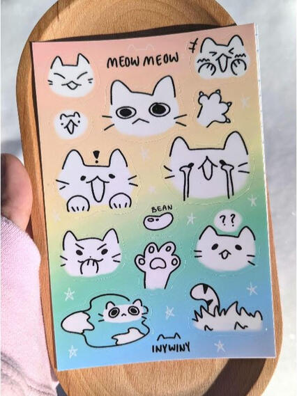 meow meow sticker sheet
